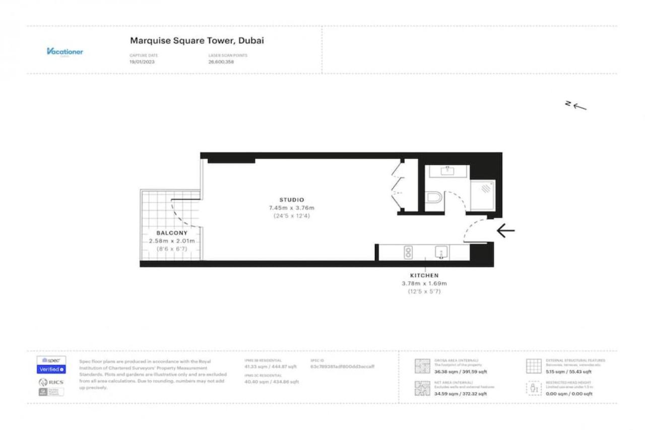 Marquise Square Tower, Business Bay - Bright Studio Dubai Dış mekan fotoğraf